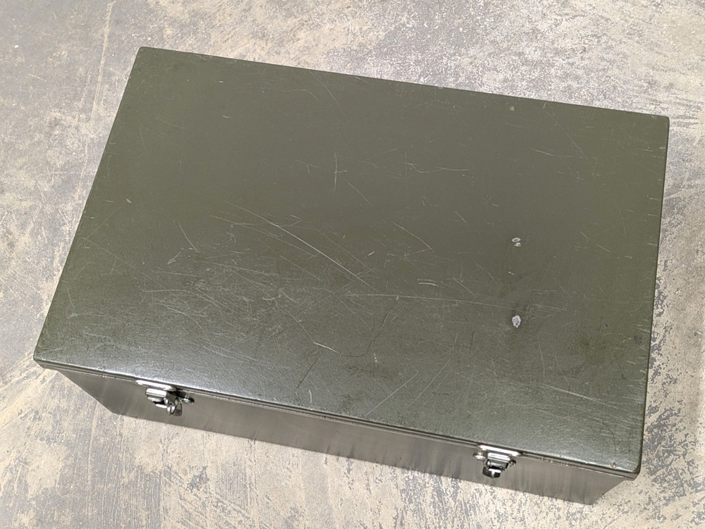 British Army Small Lockable Field Chest Document Transport Storage Case Tool Box