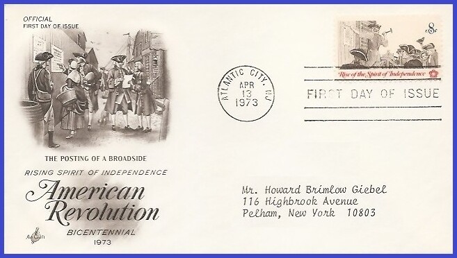 USA3 #1477 ADDR ARTCRAFT FDC   Posting a Broadside