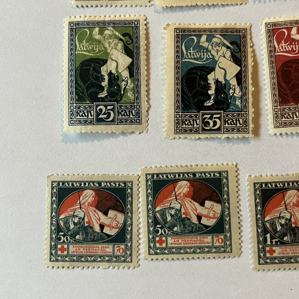 EARLY LATVIA MINT STAMPS LOT, GREAT COLLECTION