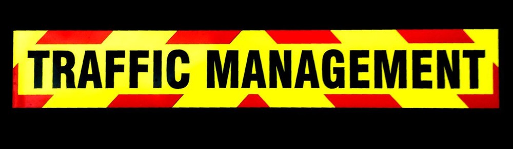 Magnetic Traffic Management Fluorescent Warning Sign