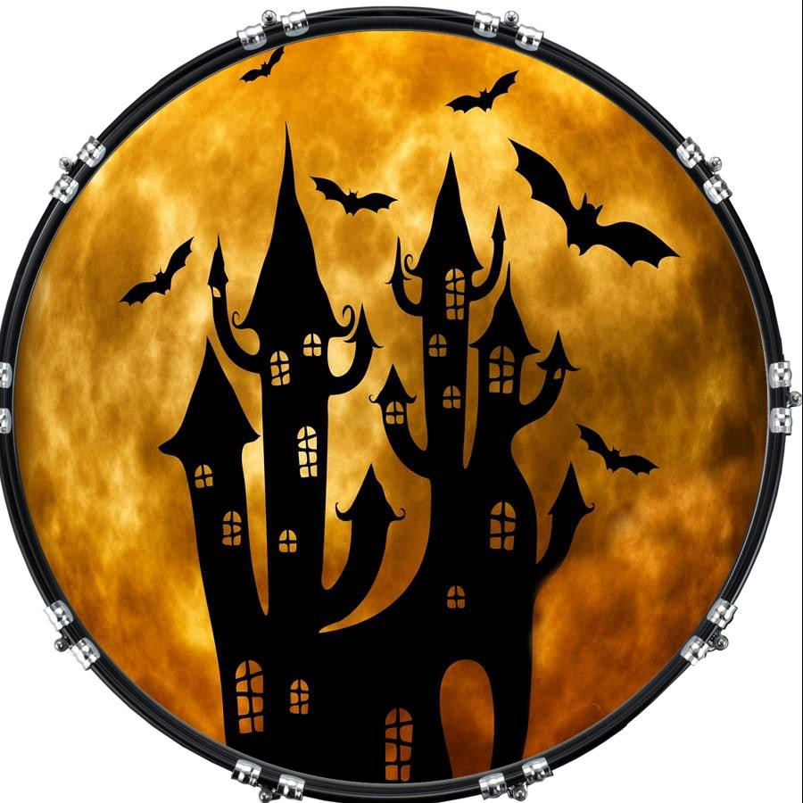 20" Custom Bass Kick Drum Front Head Graphical Graphic Halloween 1