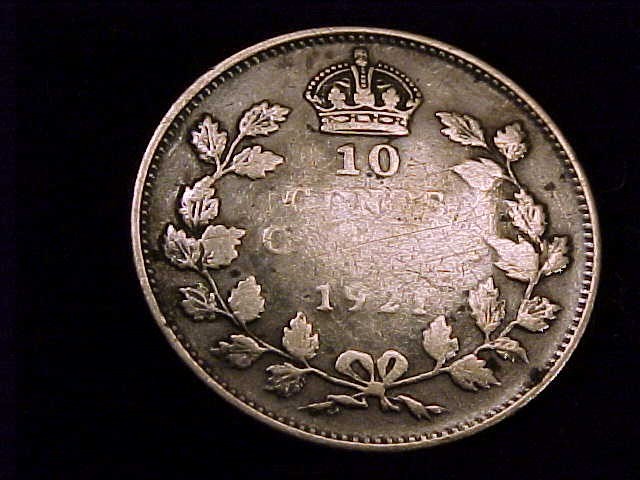 1921 Canada 10 Cent, Good Grade