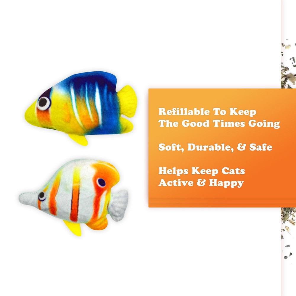 Meowijuana Refillable Cat Toys | Get Bubbly - Tropical Fish