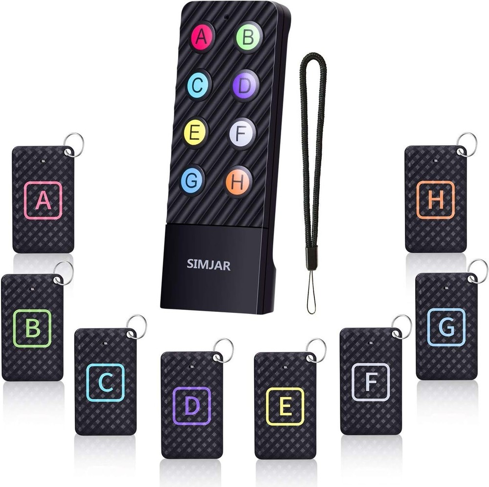 Key Finder with Lanyard for Remote & Up to 100ft Working Range, SIMJAR Wirele...