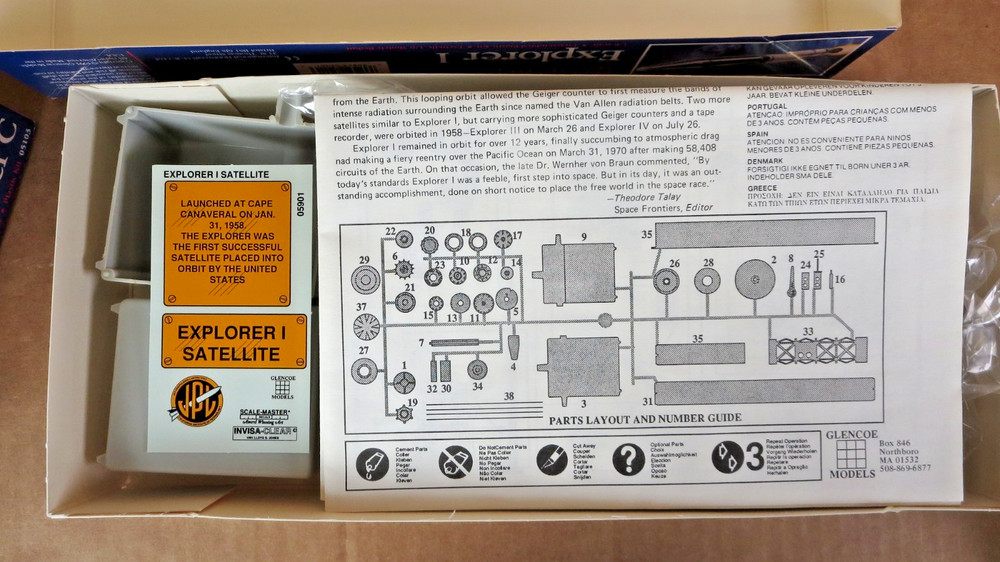 Glencoe Models No. 05901 Explorer I 1/6 Scale