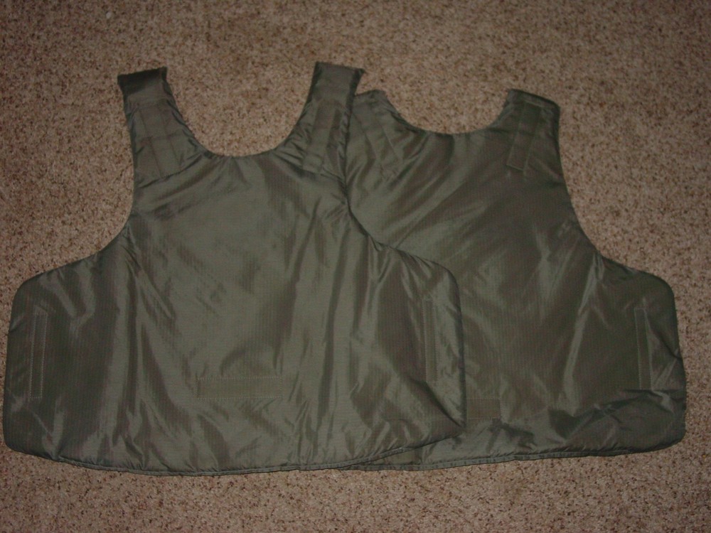 2pc Level IIIA Soft Body Armor Gray Inserts Size Medium (Long)