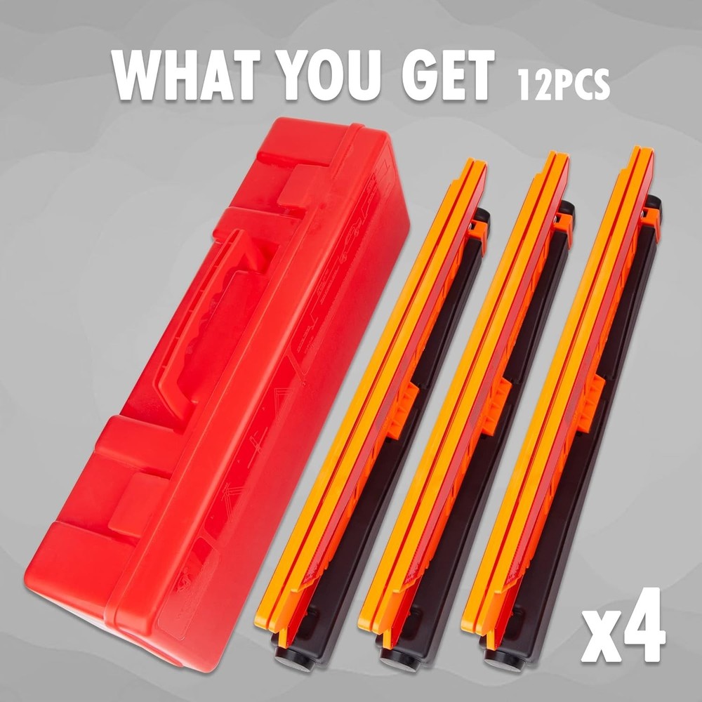 Visibility Focused Safety Triangle Kit - 12 Pack for Emergency Road Situations