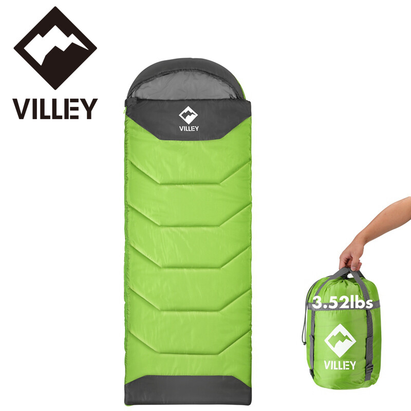 VILLEY 87-inch Camping Sleeping Bag Lightweight Compact Backpacking Sleeping Bag