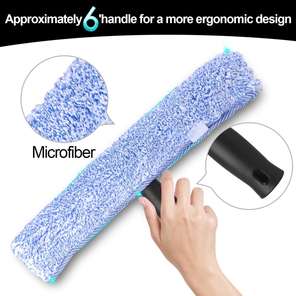 2Pack 14-Inch Multifunctional Rust Proof Window Cleaning Kit. for Shower Glas...