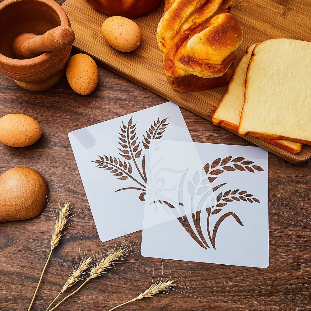 20 Pieces Bread Stencils Artisan Bread Stencil Baking Stencil Set Cook Stenci...