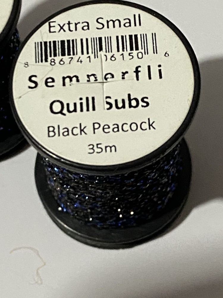 Semperfli Quill Subs Extra Small - Black Peacock