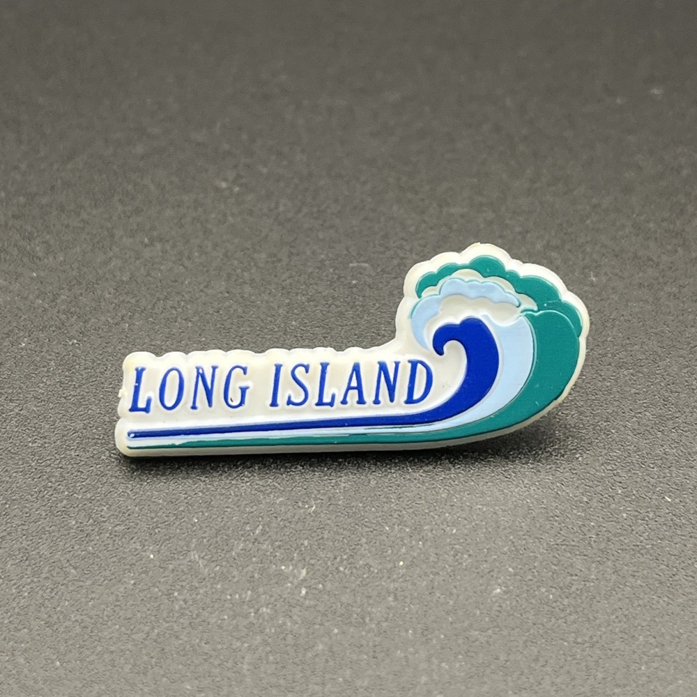 Long Island Waves Plastic Lapel Hat Pin