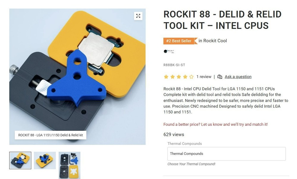 ROCKIT 88 - Delid & Relid Tool Kit – Intel CPUs
