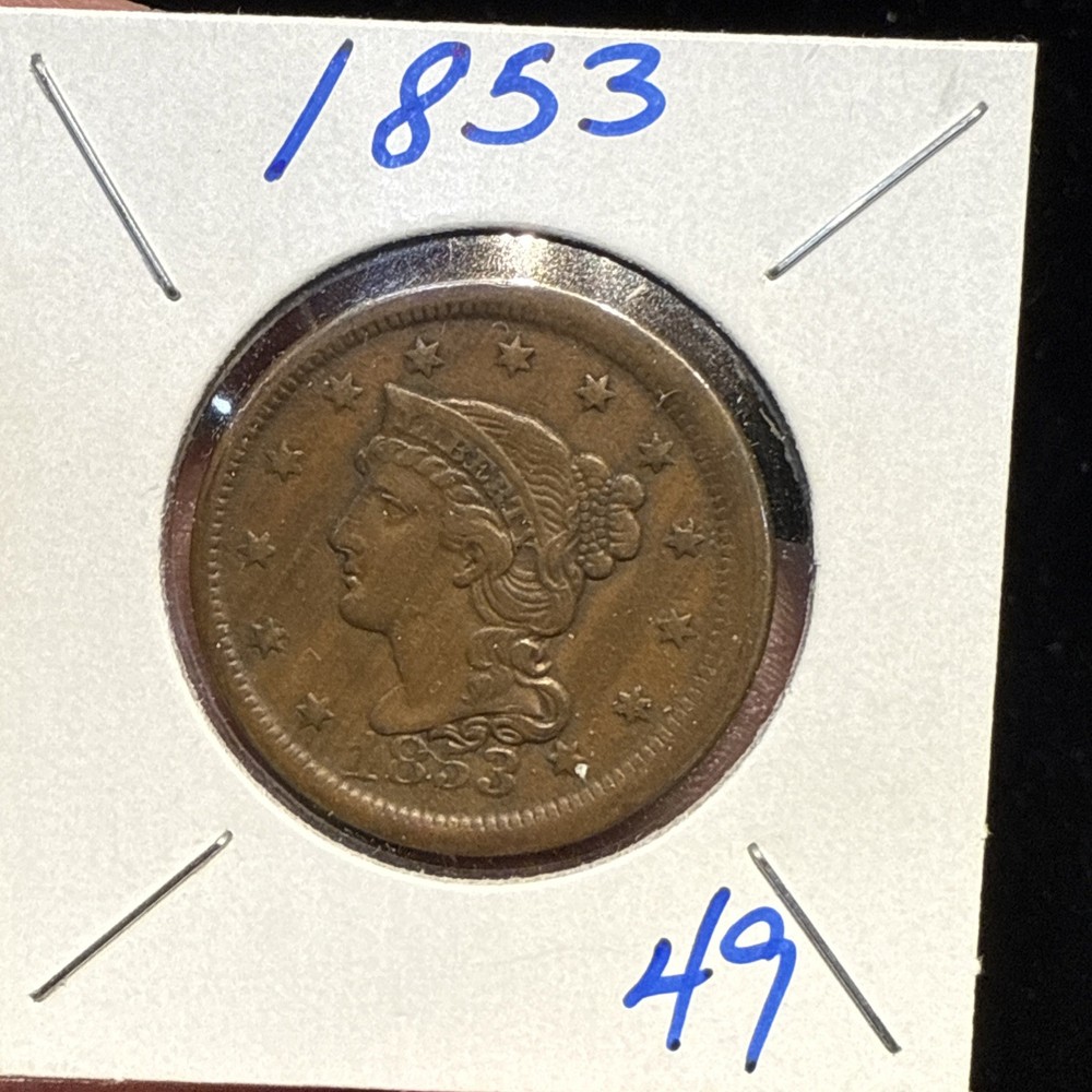 1853 US Large Cent