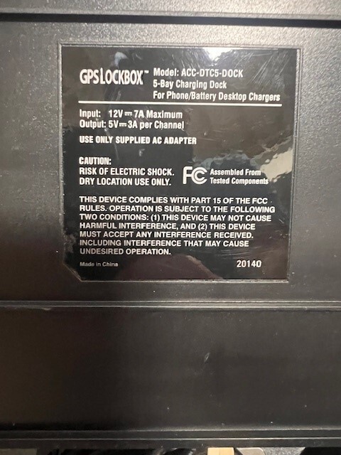 Sonim XP5s GPSLOCKBOX 5 unit Rack Charger