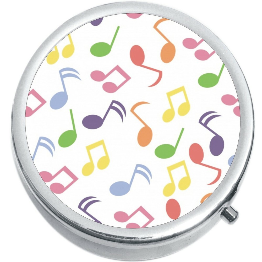 Colorful Music Notes  Medicine Vitamin Pill Box