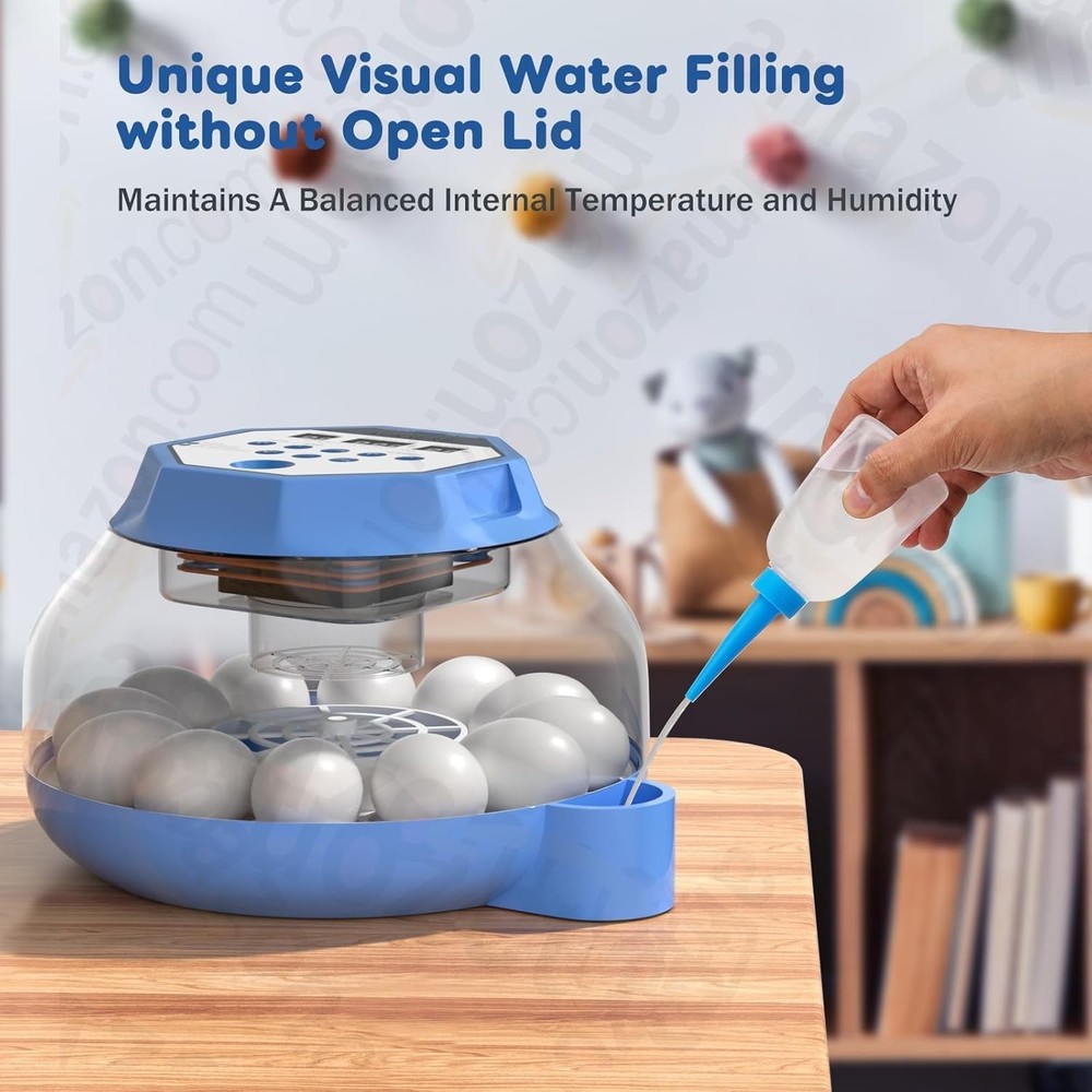 12-24 Egg Capacity Automatic Egg Turner, Temperature & Humidity Control