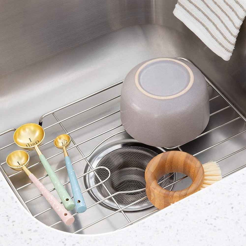 Small Sink Protector Grid Stainless Steel Kitchen Drain Guard