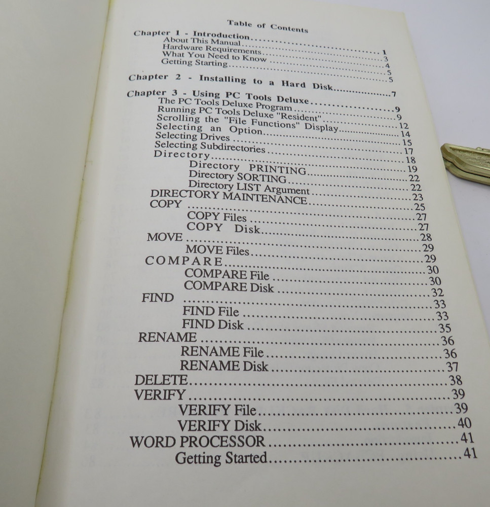 Vintage PC Tools Deluxe Central Point Software -Hard Disk Back Up Manual Only