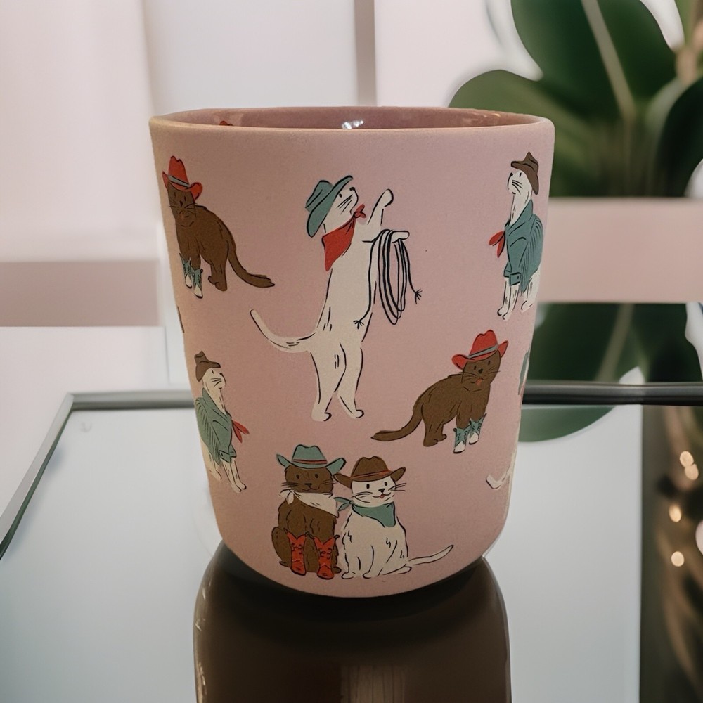 Cowboy Cat Mug Pink By Prima Design