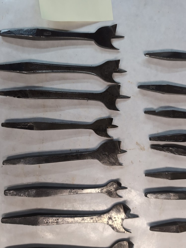 Graduated Center Point Brace Drill Bits Batwing Bat Wing Hand Forged Tool