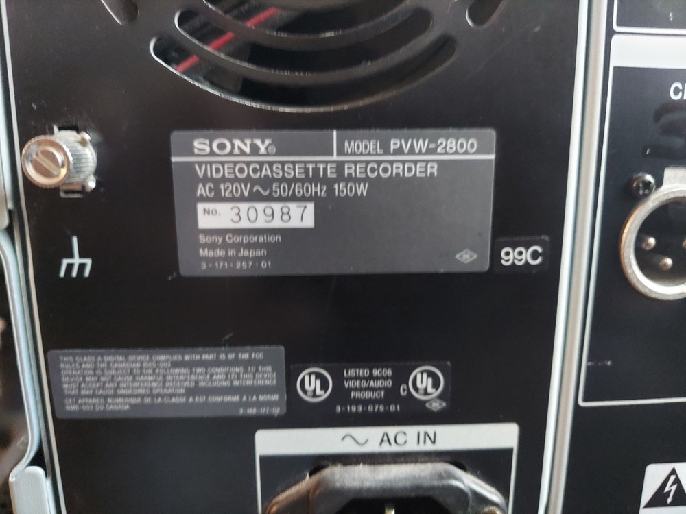 Sony BETACAM PVW-2800