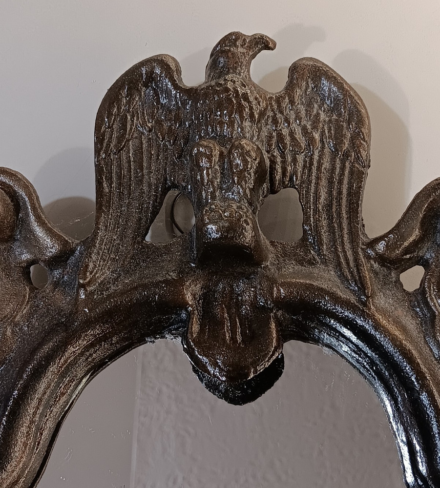Cast Iron Eagle Mirror Small Ornate Creation by IRON ART CO.