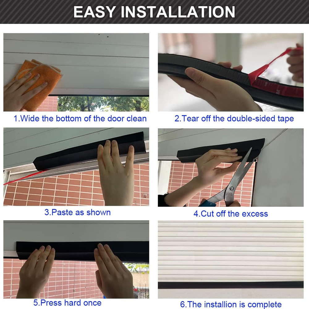 Universal Garage Door Threshold Seals Bottom Rubber Replacement, weatherproof...