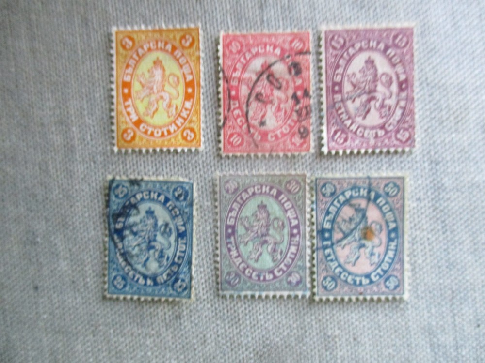 Bulgaria, Scott# 12, 14-18, used
