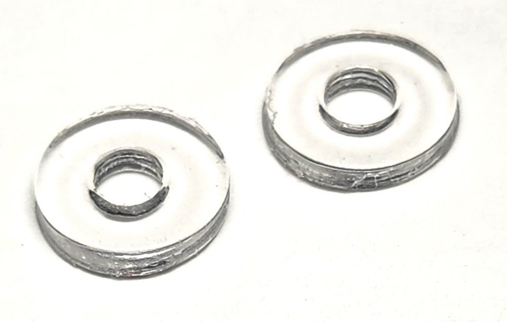 Clear Plastic Strap Button Washer Pads Guitar 4-Pack