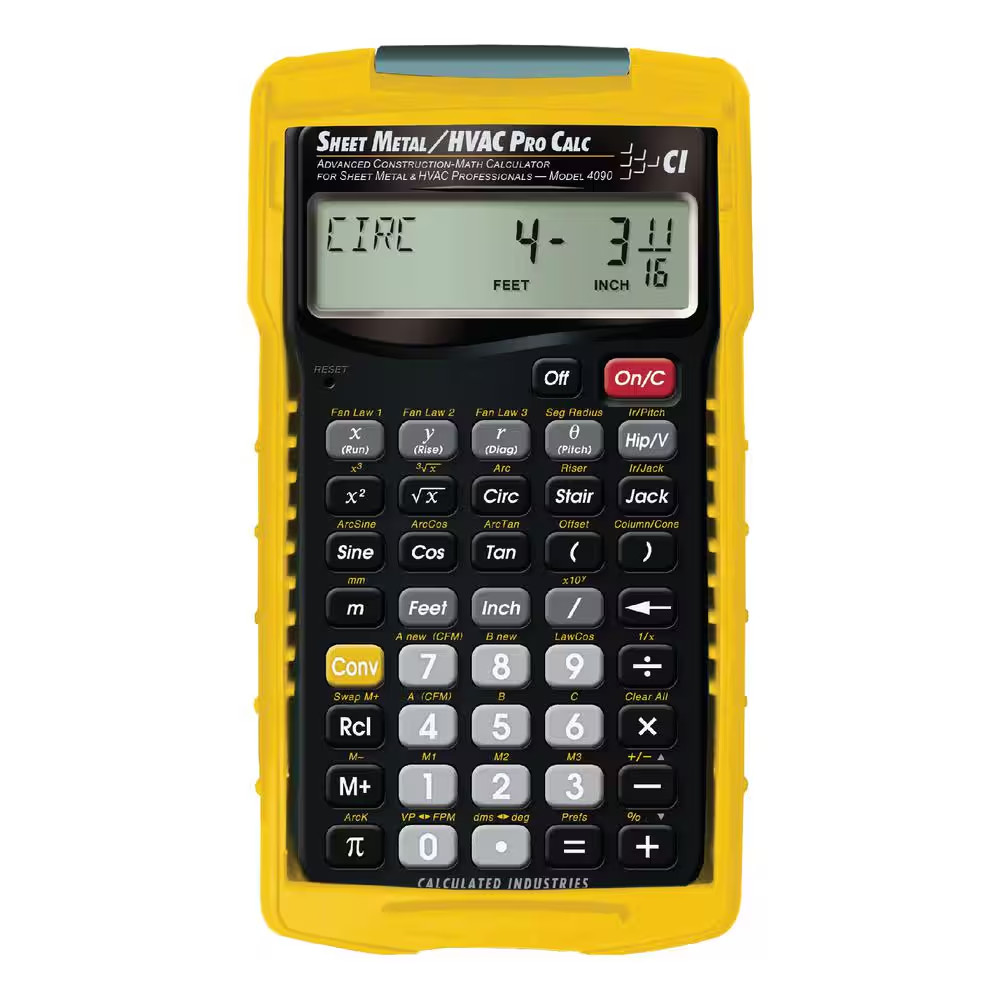 Sheet Metal/Hvac Pro Calc Calculator