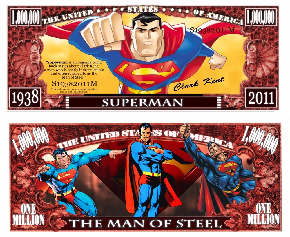 OUR SUPER MAN #1 DOLLAR BILL (2 Bills)