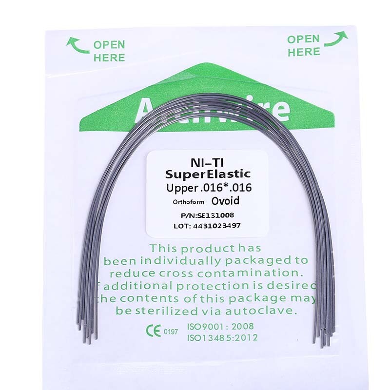 20*Dental Heat Thermal Activated Rectangular Orthodontic Arch Wire 016*016 Upper
