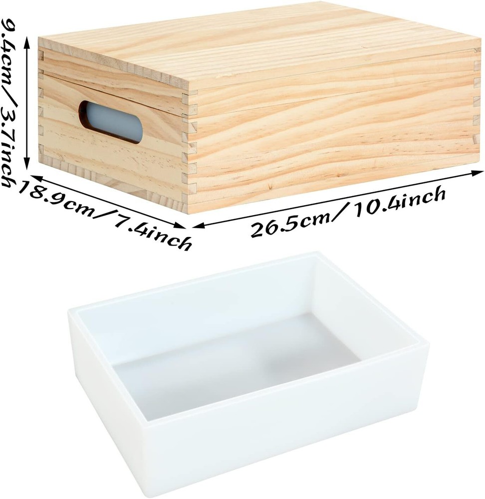 Rectangle Soap Molds for Soap Making, 2.2L/77oz Silicone Soap Making Mold wit...