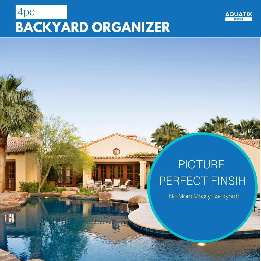 Rustproof Aluminum Hangers for Pool & Garden Tools - 4pc Set with 33lbs Support