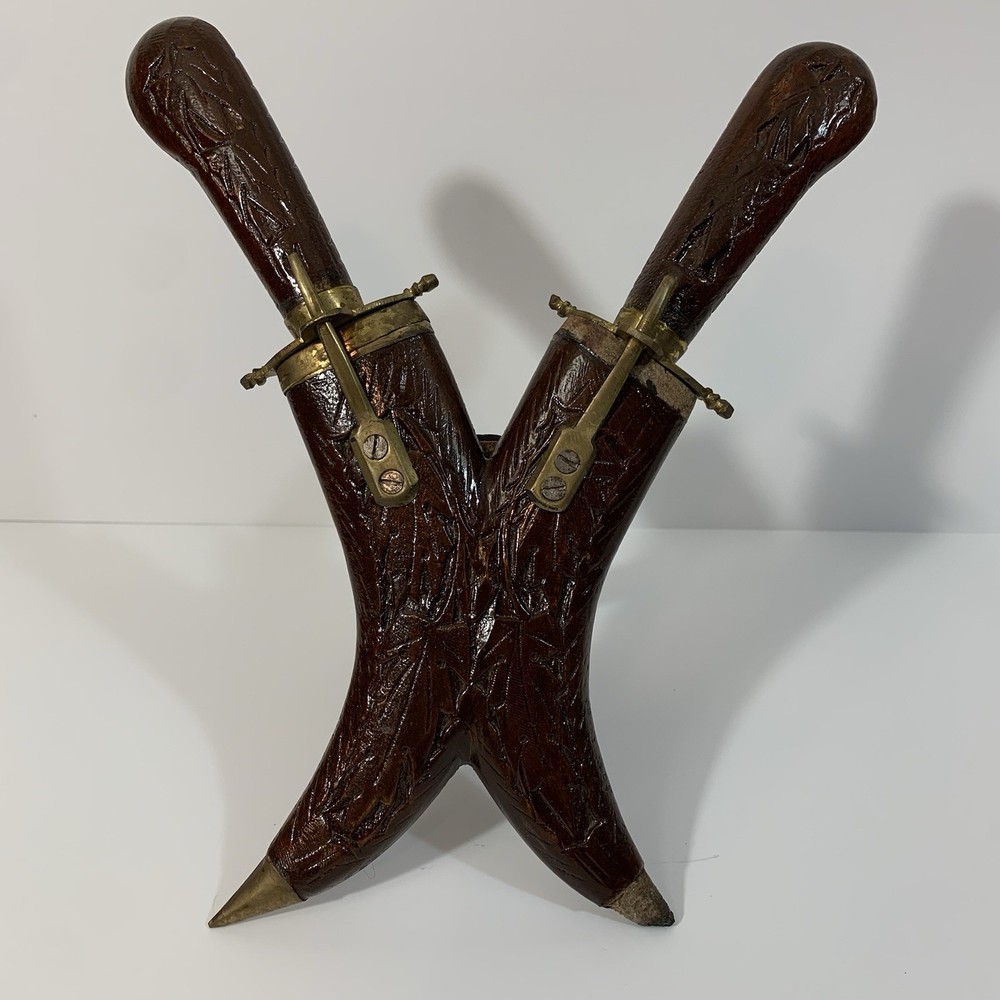 Vintage Dagger And Carving Fork with Stand