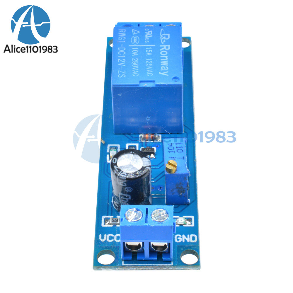 DC 12V/5V~12V Adjustable NE555 0~10/0~60/0~150S Delay Timer Switch Module
