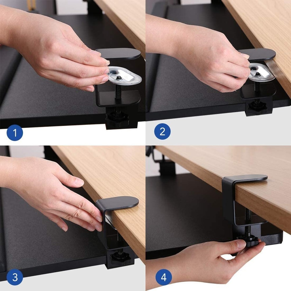 FlexiSpot Large Keyboard Tray Under Desk Ergonomic (Black)