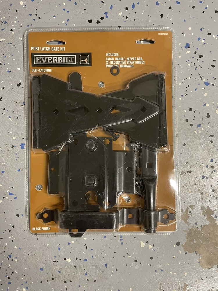 Everbilt black post latch gate set