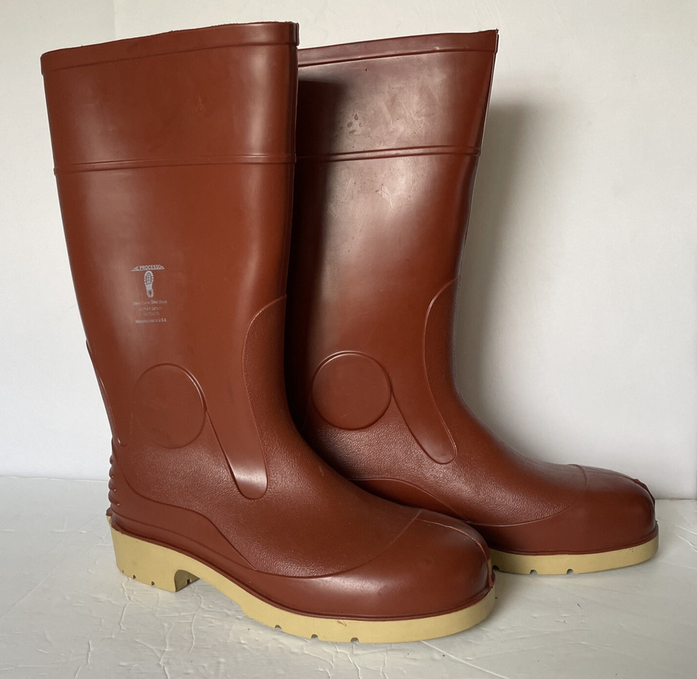 PROCESSOR Work Safety Tunnel System Steel Toe/Shank Cap Pull On Work Boots US 10