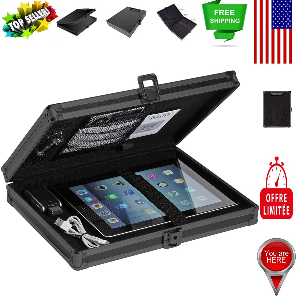 Letter-Sized Locking Storage Clipboard for iPad and Documents - Secure & Stylish