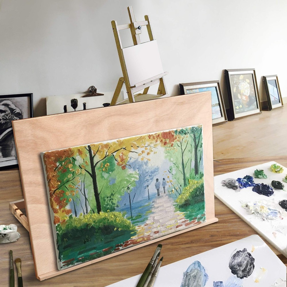 Extra Large 5-Position Wood Drafting Table Easel Drawing and Sketching Board,...