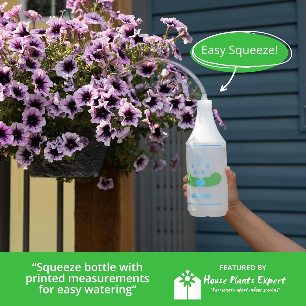32 Oz Squeeze Bottle for Hanging Plants, Squirt Bottle/Water Container