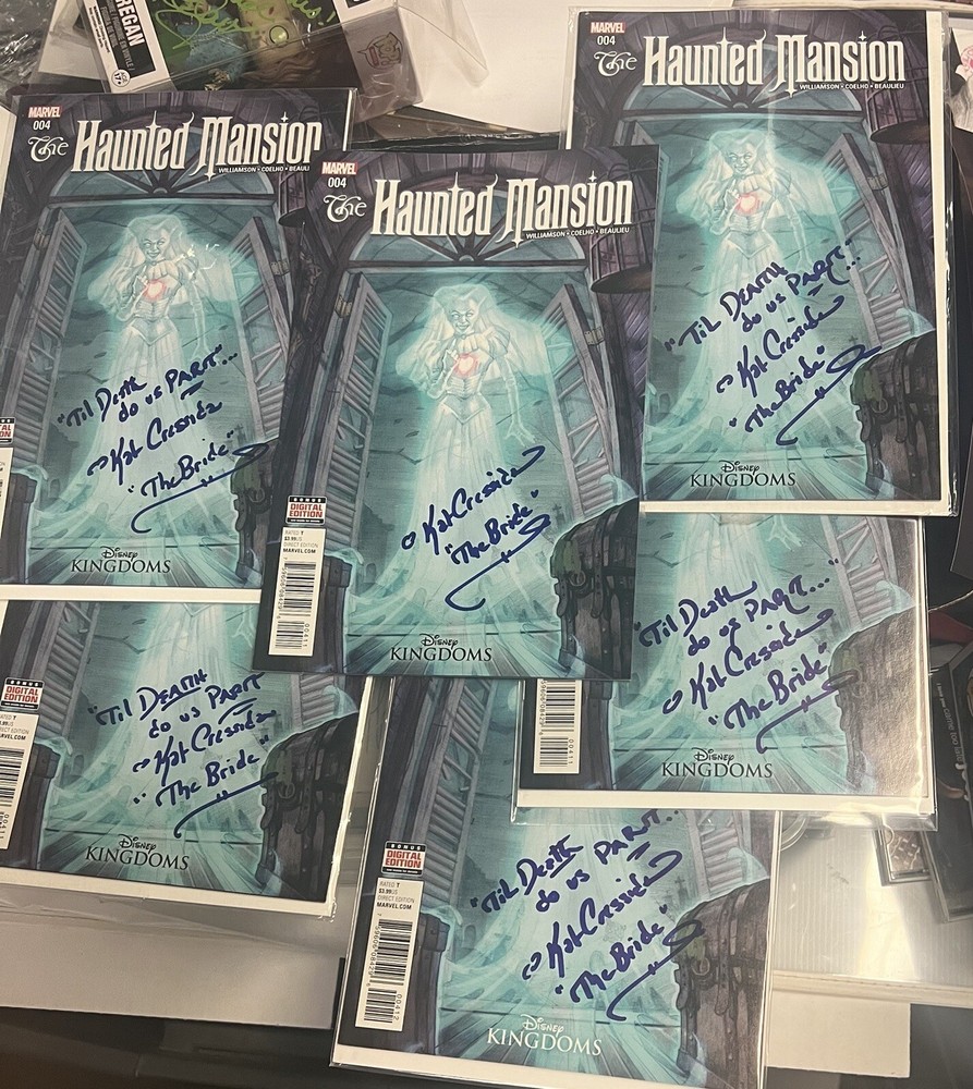 Kat Cressida Signed The Haunted Mansion Marvel Comic Variant Ghost bride Disney