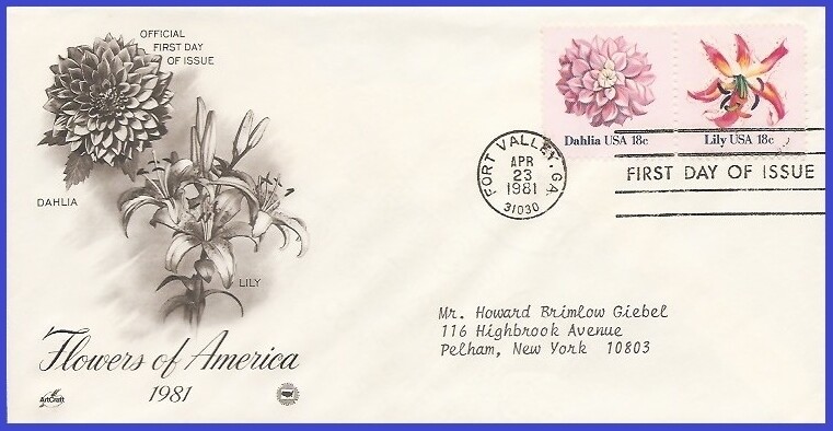 USA3 #1878 ADDR PCS ARTCRAFT FDC STR2  Dahlia