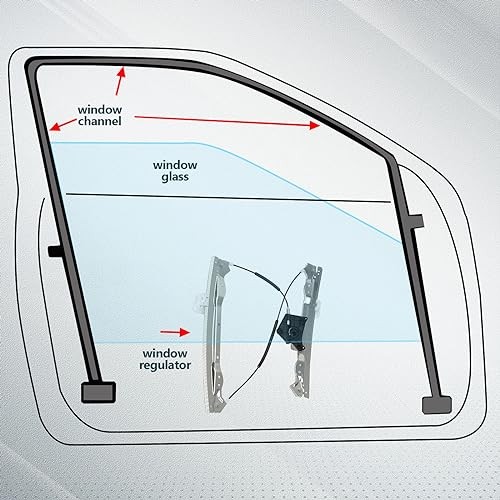 Power Window Regulator Front Left Driver Side fit for 2008-2010 for Dodge