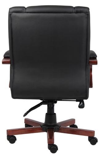 Mid Back Cherry Wood Executive Chair