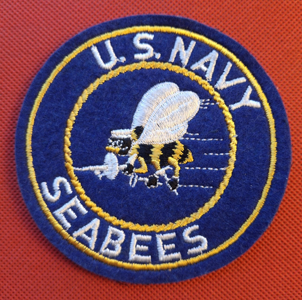 US Navy WW2 Era SeaBees on Wool Patch