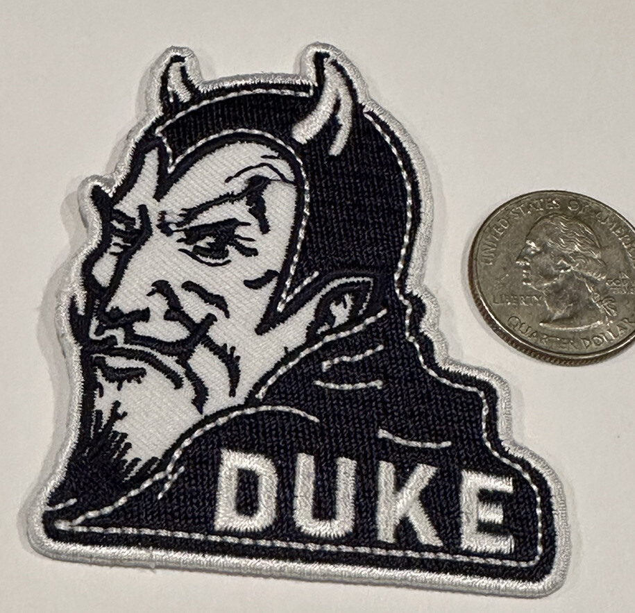 DUKE UNIVERSITY BLUE DEVILS embroidered Iron On patch 3”x 2.5”