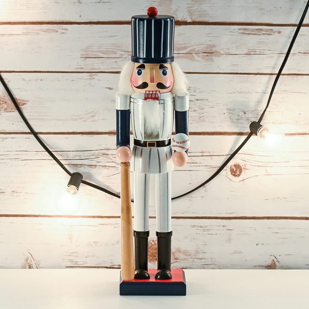 Ornativity Christmas Baseball Player Nutcracker - Baseball Player with White ...